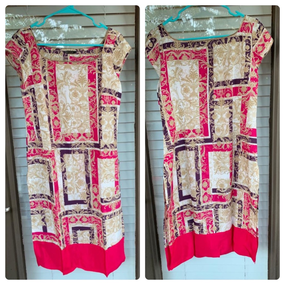 Pink Multi straight tunic/kurta